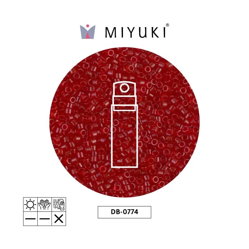 Miyuki delica 11/0 DB0774 matte transp red x 10g