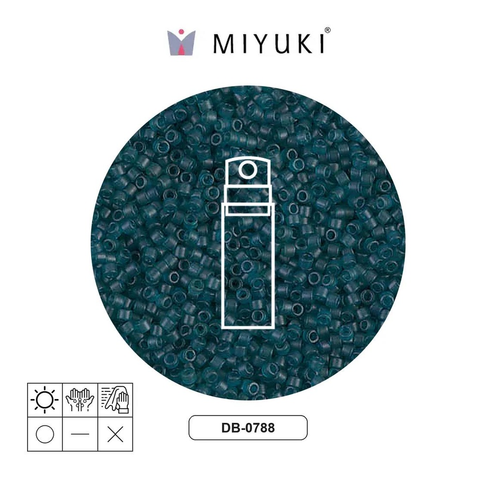 Miyuki delica 11/0 DB0788 mate transparente azul z x 10g