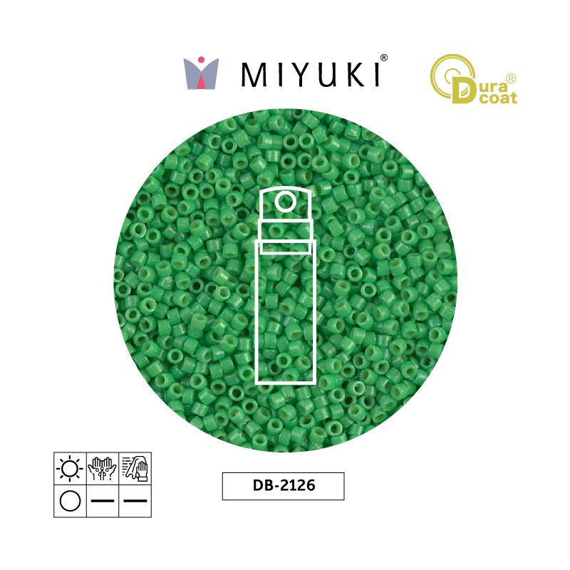 Miyuki delica 11/0 DB2126 opaco fiji verde x 10g