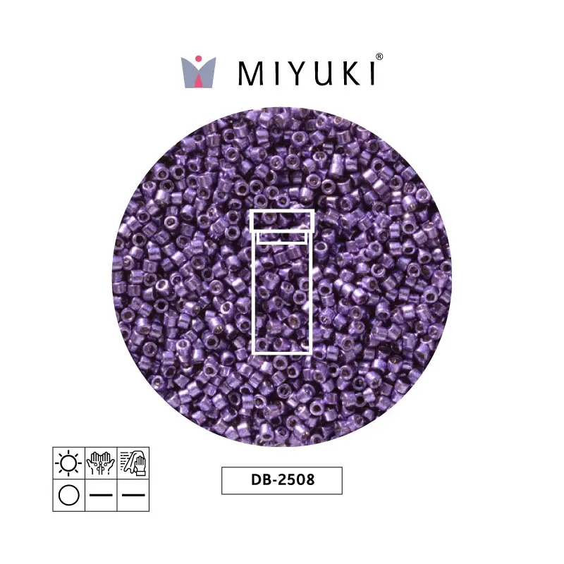 Miyuki delica 11/0 DB2509 Duracoat galvanizado oscuro lila x 3g