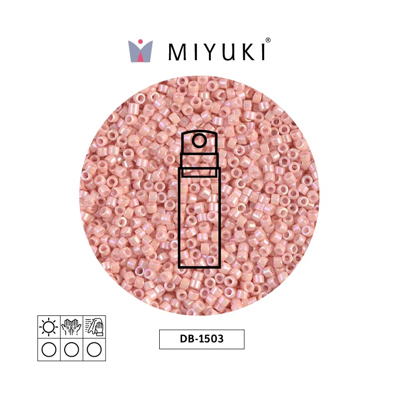 Miyuki delica 11/0 DB1503 opaco claro salmon AB x 10gr