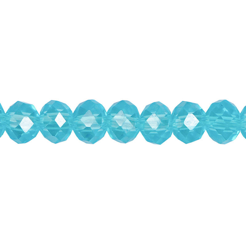 Murano rondela facetada 6mm aquamarine 09AB x 82unds