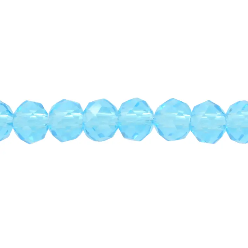 Murano rondela facetada 3mm aquamarine 09 x 110 unds
