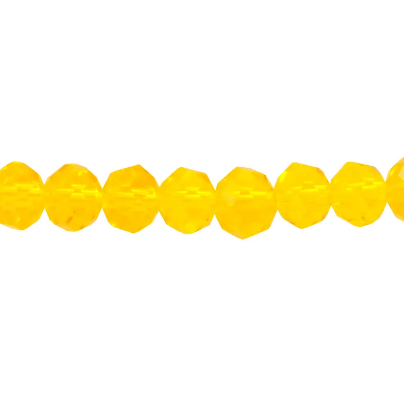 Murano rondela facetada 4mm light topaz 44 x 110unds