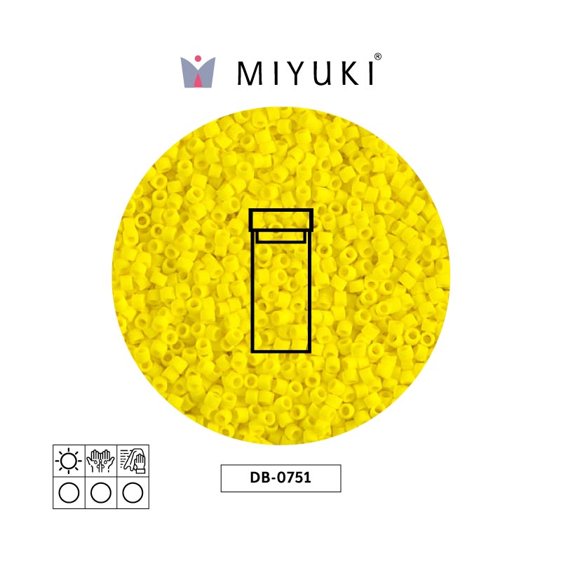 Miyuki delica 11/0 DB0751 mate opaco amarillo x 3g