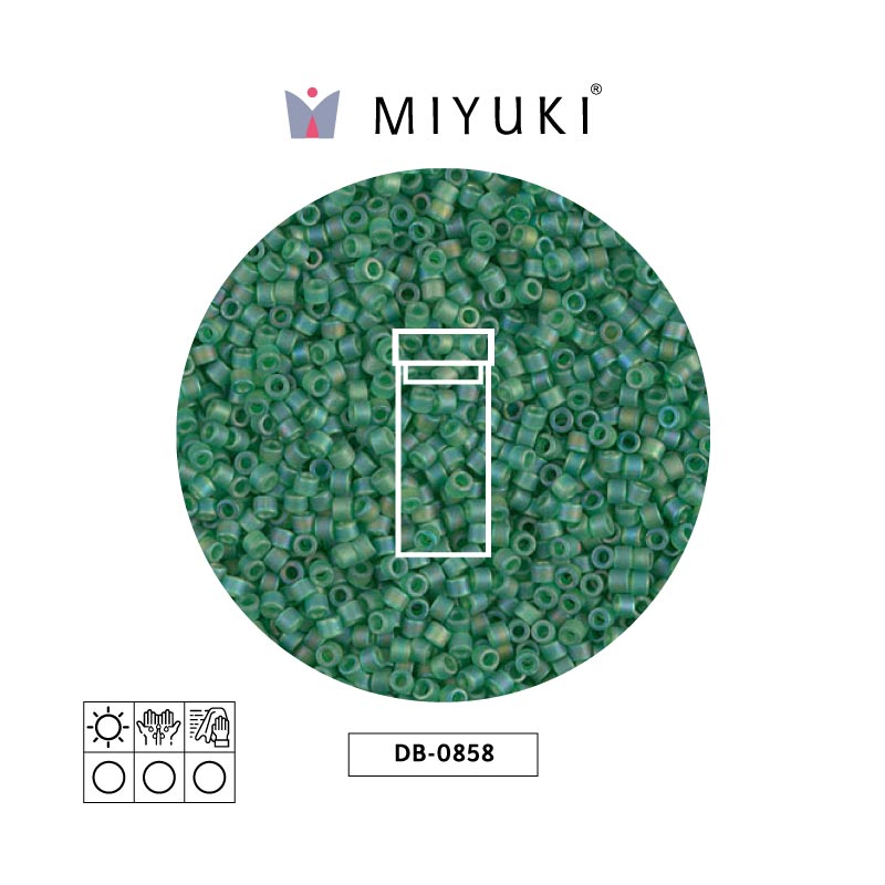 Miyuki delica 11/0 DB0858 mate claro verde AB x 3g