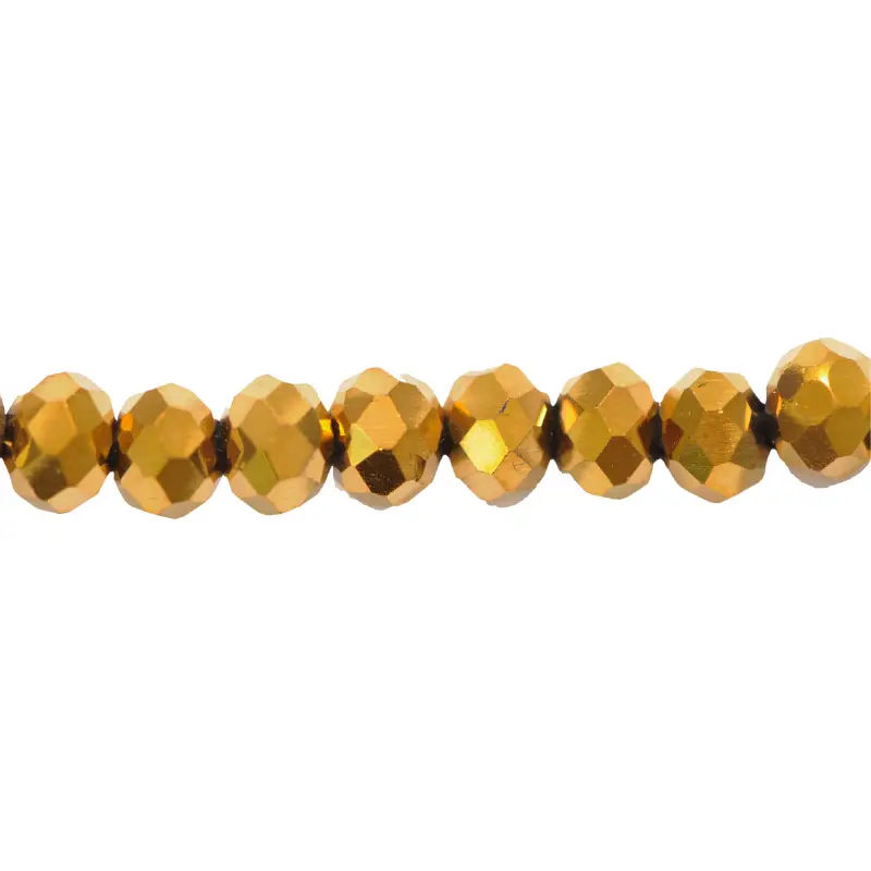 Murano rondela facetada 4mm bronze 129 x 110unds