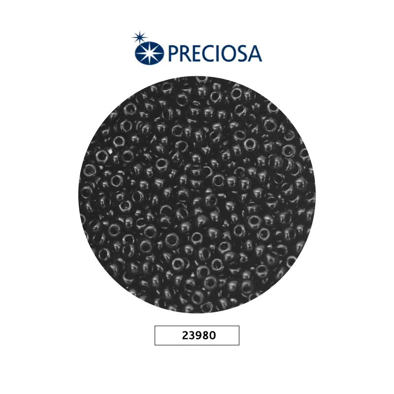 Mostacilla checa preciosa 2mm 23980 OP negra x 500g