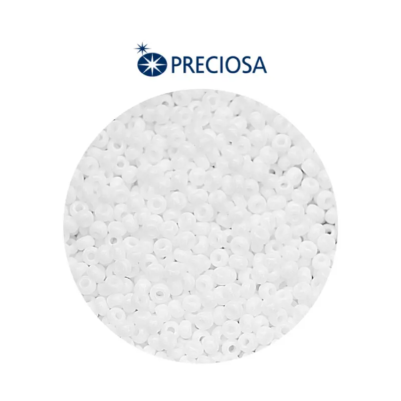 Mostacilla checa preciosa 2mm 03050 OP blanca x 500g