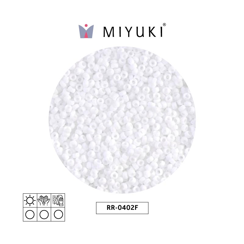 Mostacilla Miyuki rocalla 11/0 RR0402F mate blanco x 250g