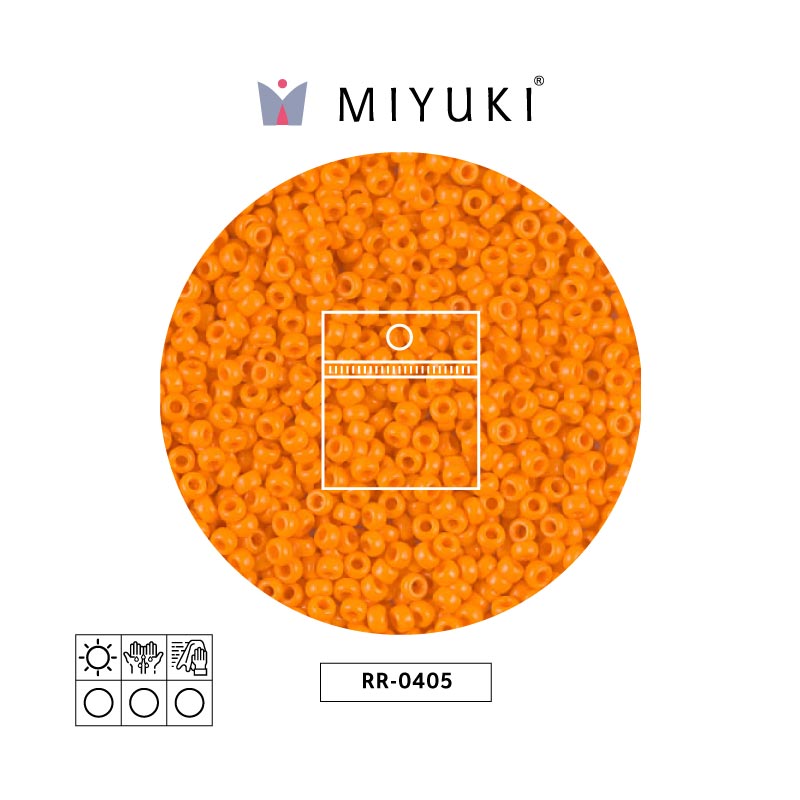 Mostacilla Miyuki rocalla 11/0 RR0405 opaco medium naranja x 25g