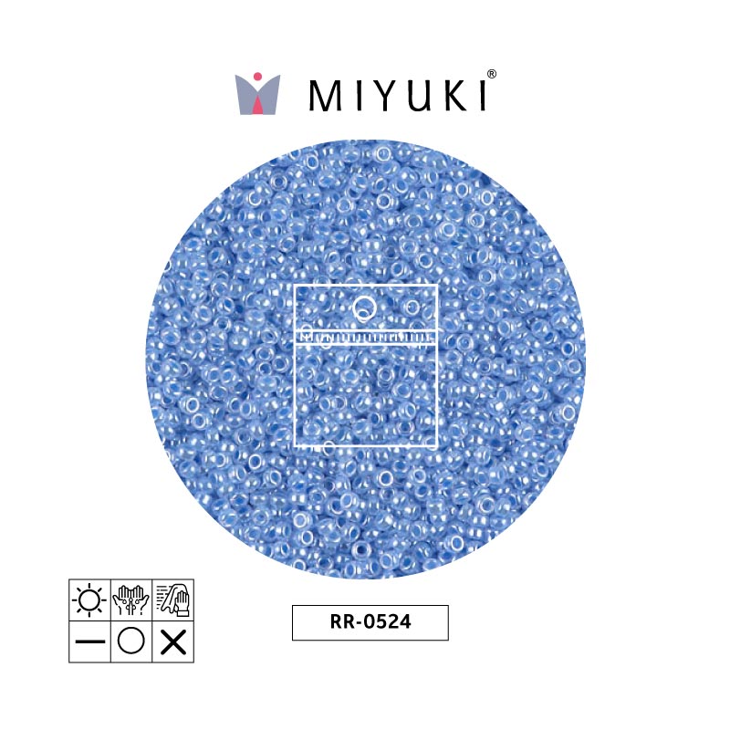 Mostacilla Miyuki rocalla 15/0 RR0524 light blue ceylon x 25g