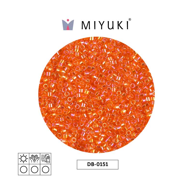Miyuki delica 11/0 DB0151 transparente naranja AB x 50g