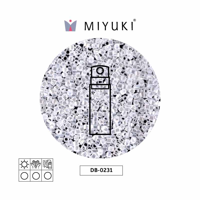 Miyuki delica 11/0 DB0231 cristal Ceylon perlado x 10g