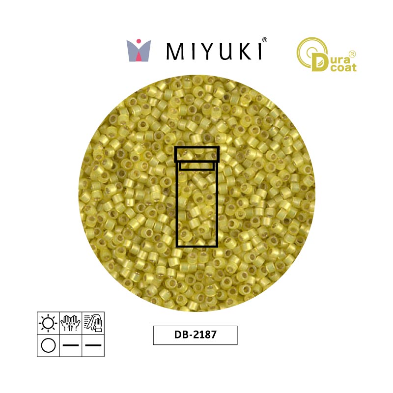 Miyuki delica 11/0 DB2187 Duracoat citron x 3g