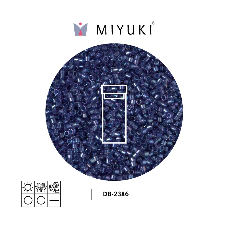 Miyuki delica 11/0 DB2386 color lined night sky x 3g