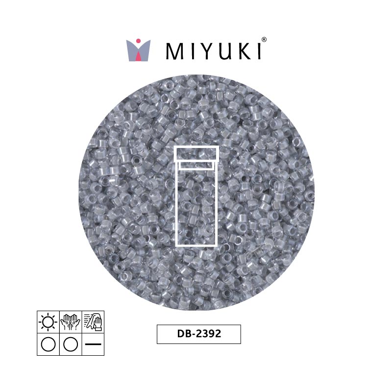 Miyuki delica 11/0 DB2392 color lined pewter x 3g