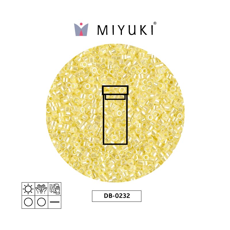 Miyuki delica 11/0 DB0232 forrado paled amarillo x 3g