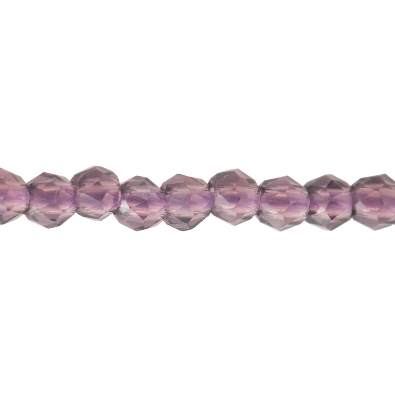 Murano redondo facetado 2mm amatista x unds