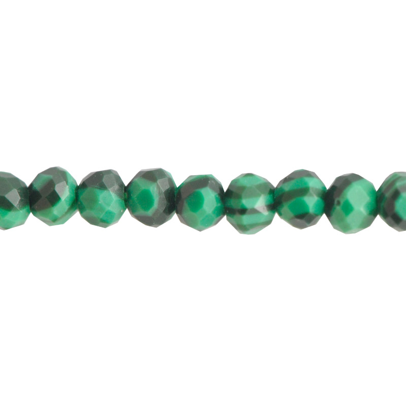 Sarta redonda facetada 2mm malaquita x unds