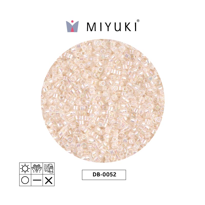 Miyuki delica 11/0 DB0052 pálido durazno forrado cristal AB x 50g