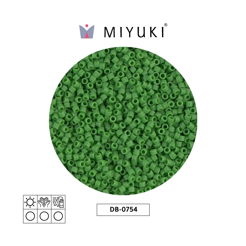 Miyuki delica 11/0 DB0754 mate opaco verde x 50g