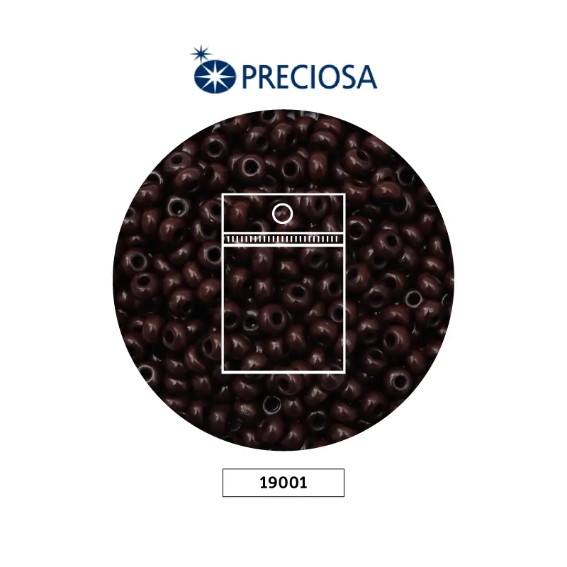 Mostacilla checa preciosa 8/0 3mm OP cafe claro x 50 gr