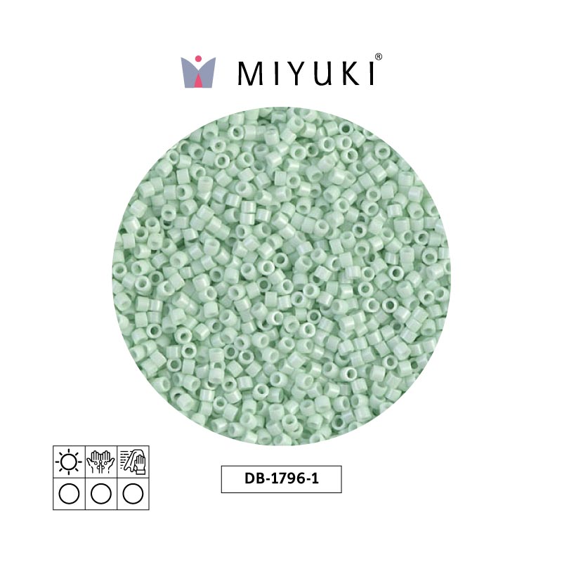 Miyuki delica 11/0 DB1496-1 opaque light mint x 50g