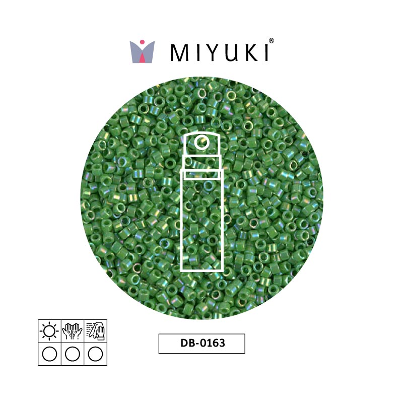 Miyuki delica 11/0 DB0163 opaco verde AB x 10g