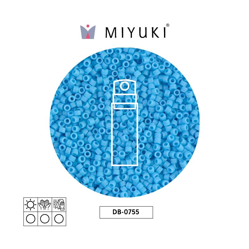 Miyuki delica 11/0 DB0755 mate opaco azul turquesa azul x 10g