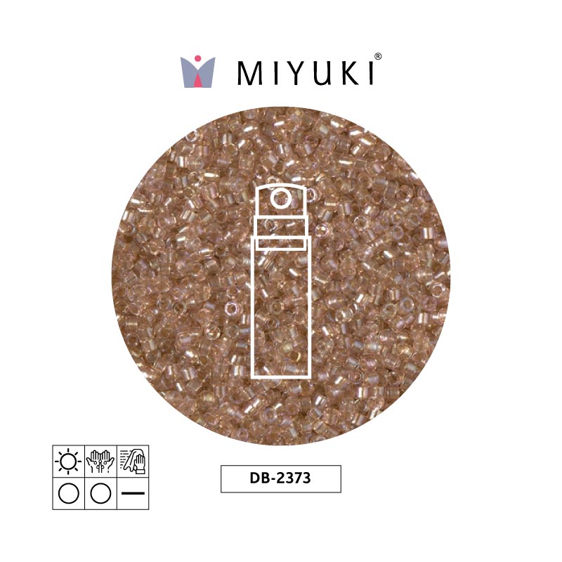 Miyuki delica 11/0 DB2373 color lined blush x 10g