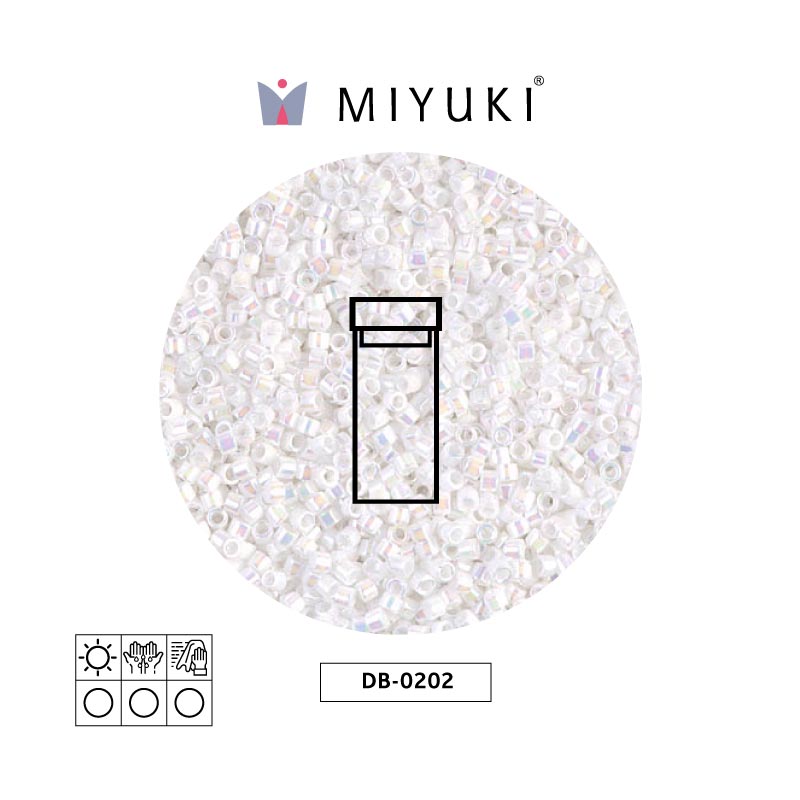 Miyuki delica 11/0 DB0202 blanco perla AB x 3g