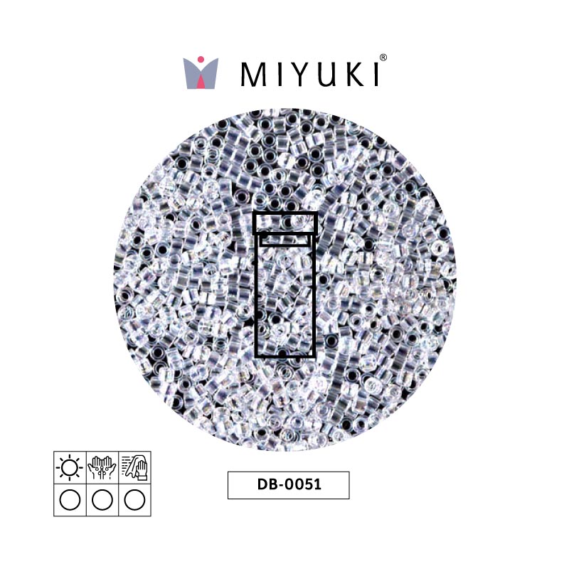 Miyuki delica 11/0 DB0051 cristal AB x 3g