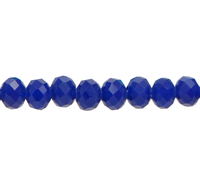 Murano rondela facetada 4mm azul solido 91 x 125und