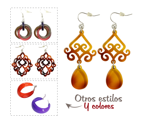 Aretes colores varios en AC
