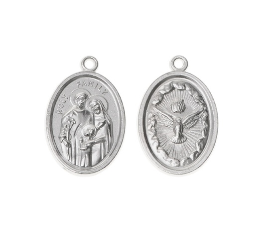 [24499] Medalla sagrada familia y espritu santo 392-3 25x16mm/NQ x 10unds