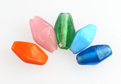 [24836] Vidrio hindu 535 8x12mm varios colores x und