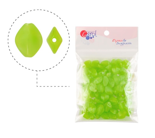 [26224] Acrilico oval 17x14mm AAB-51153-17 verde limon C-21 x 50g(Aprox 68und)