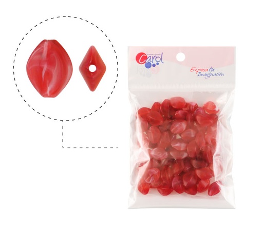 [26238] Acrilico oval 17x14mm AAB-51153-17 cherry E-7 x 50g(Aprox 68und)