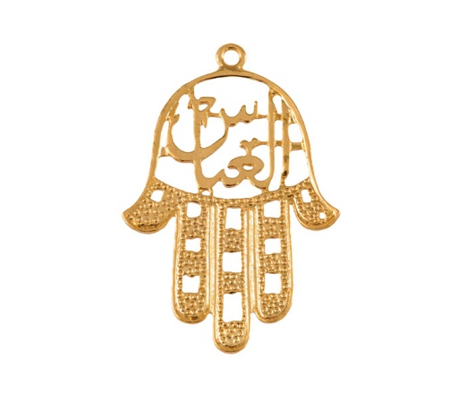 [26696] Dije mano hamsa A19340/rodio 57x40mm x und