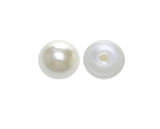 [26732] Media perla sintetica base plana 1H 10mm cream A-03 x und