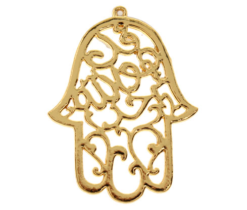 [26802] Mano hamsa 94x68mm H-9394/rodio x und