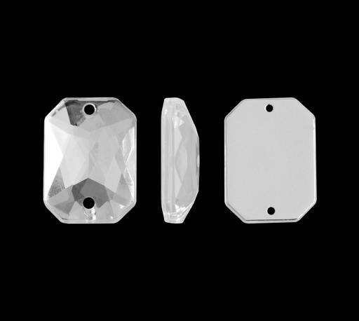[28389] Piedra hilo B13 octagon plano 10x14mm crystal 2 x und