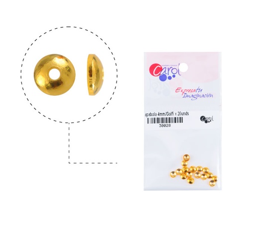 [30028] Tapabola 4mm/rodio x 20unds