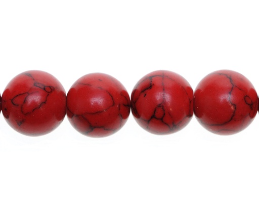 [30976] Sarta redonda 12mm howlite red x 33unds