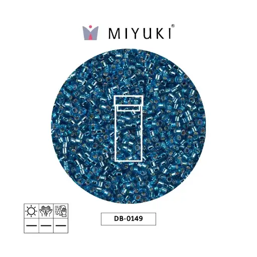 [31267] Miyuki delica 11/0 DB0149 plateado aquamarine x 3g