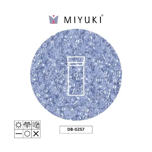 [31351] Miyuki delica 11/0 DB0257 cielo azul Ceylon perlado x 3g