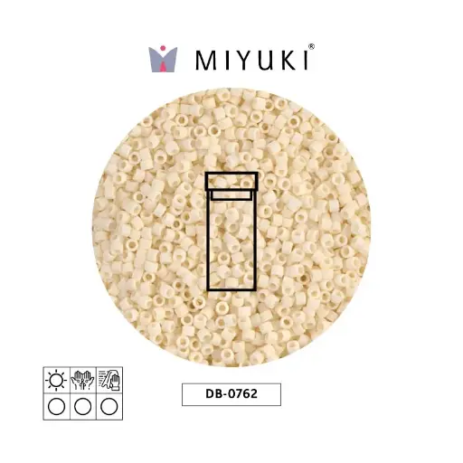 [31362] Miyuki delica 11/0 DB0762 mate opaco oscuro crema x 3g