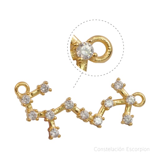 [28029] Dije micropave zodiaco escorpion/rodio x und