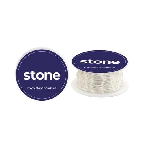 [19665] Alambre para bisuteria plateado N.26 0.40mm x 25 metros